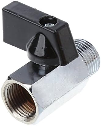 OTGO 1pc Brass Mini Ball Valve 3/8" BSP Male to Female Thread Air Compressor Hose