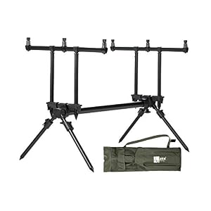 Zite Fishing Rod Pod – Support De Cannes à Pêche Hauteur & Longueur Réglable Avec Sac De Transport – Carp Tackle