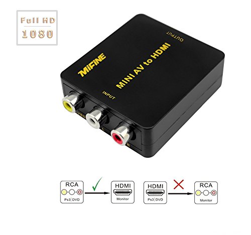 Rca to hdmi,mifine mini av to hdmi 3rca cvbs composite …