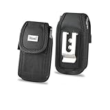 Samsung Convoy 2 U660 Heavy Duty Rugged Camping, Hiking, Outdoors Contractor Vertical Canvas Case with Belt Loop, Metal Clip and Velcro Closure. Comes