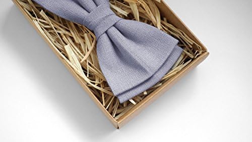 Dusty blue gray bow tie, light dusty blue bow tie, linen bow tie, wedding bow tie, pastel bow tie, bow tie for men, light gray bow tie