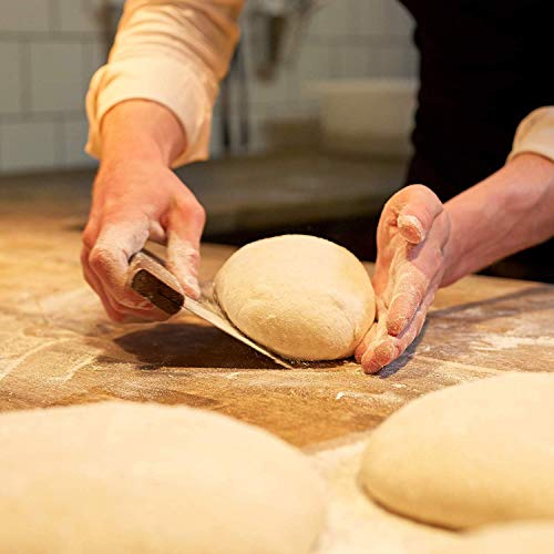 image for XBRN Dough Scraper, Stainless Steel Chopper Wood Handle Pastry Pizza C