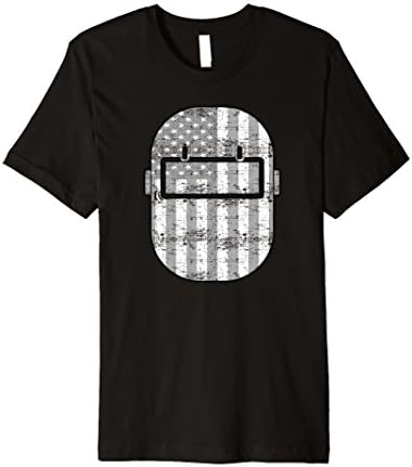 American Welder Shirt | US Flag Welding Hood T-Shirt Gift