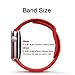 Sport Band for Apple Watch 42mm, BANDEX Soft Silicone Strap Replacement Wristbands for Apple Watch Sport Series 3 Series 2 Series 1(Red M/L)