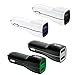 Sendy Dual USB Car Charger Designed for Apple and Android Devices 4-pack