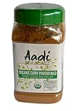 Aadi Organics - USDA Certified Organic Mild Curry Powder - 6oz / 170g per Wide Mouthed Bottle - Cooking, Kitchen Use, Flavoring Herbs and Spices - Stays Fresh