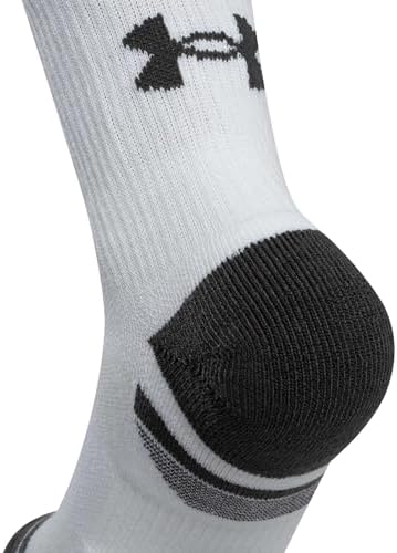 Ua Performance Tech 3pk Crew, Calcetines Unisex adulto, Blanco, L-XL