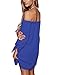 Just Quella Women's Off The Shoulder Loose Long Dress 8650 (M, Blue)