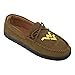 College Edition NCAA (Team) Premium Men’s Moccasin Shoes – Comfortable Flannel Lining Indoor and Outdoor use Easy Slip on and Off, Size 10,Brown