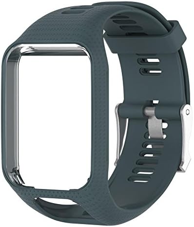 FancyWen Watch Strap, Watch Band for Tomtom Runner 2/3 Series Spark GPS Adventurer Watch Silicagel Replacement Runner Watchband Watch Strap 25cm Long for Women Men