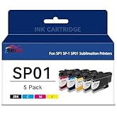 SP1 SP01 SP-1 Sublimation Ink Cartridge High Capacity Compatible with SP01BKS SP01CS SP01MS SP01YS for Brother SP-1 Sublimation Printer (5-Pack)