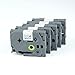 TZe-231 Label Tape, LaBold 5 Pack Black on White Standard Laminated Labeling Tape 1/2