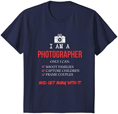 Kids FUNNY I AM A PHOTOGRAPHER T-SHIRT Cool Meme Camera Gift 12 Navy