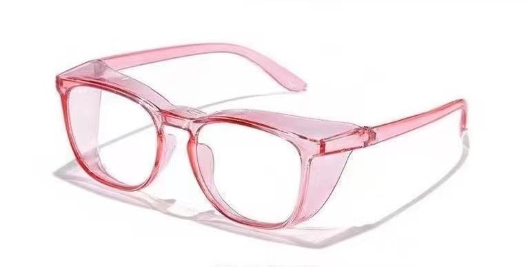 Yier Mei Safety Glasses Anti Fog Goggles for Nurses Women Protective Eyewear, Eye Anti Dust UV Protection Glasses for Women Men,Pink