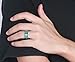 8mm High Polished Tungsten Carbide Wedding Band Rings For Men With Turquoise Beveled Edge Comfort Fit