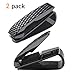 KMMIN Car Sunglass Holder, Premium Visor Eyeglass Clip 2Pack Double Layer Auto Sunglasses Holder Clip for Cars Vehicles Sun Visor