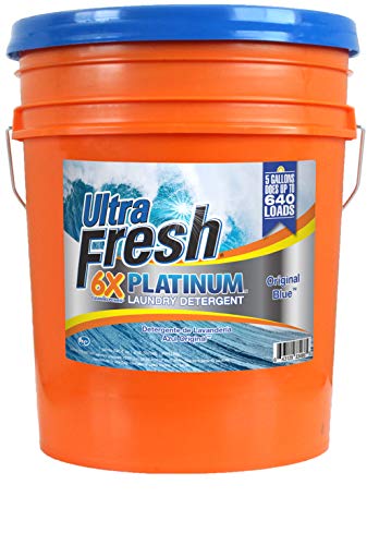 Ultra Fresh UFPTTRSL Platinum Original Blue Liquid Laundry Detergent, 5 gal, 640 oz.