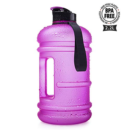 TOOFEEL 2.2L Big Water Bottle Water Jug Container 73OZ Large Water Canteen BPA Free Leakproof for Gym Fitness Athletic Outdoor Camping Hiking