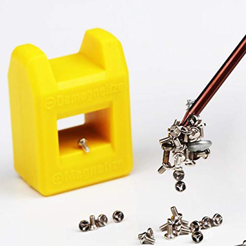 Cumtur 1PC Quick Magnetizer Demagnetizer Mini Magnetic Pick Up Tool for Screwdriver Tips Screw Bit Magnetic Repair Tool