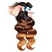 Jolia Hair 8A Brazilian Virgin Hair Weave Body Wave Ombre Blonde Human Hair Bundles 3 Tone #1B/4/27 Brazilian Hair Extensions No Shedding (22 24 33)