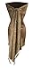 Peach Couture Soft Vintage Persian Paisley Printed Solid Pashmina Shawl Scarf (Tan)