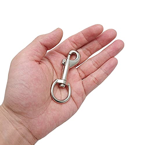 3 Inch Swivel Hooks Metal Spring Hooks for Keychain, Linking Dog Leash