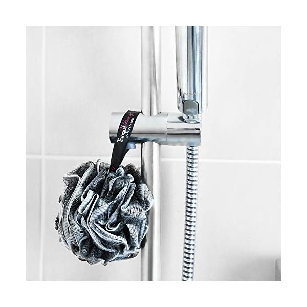 TranquilBeauty-Bath-Loofah-Shower-Scrunchie-Set-of-4-Black-Mesh-Shower-Puffs-Exfoliating-Charcoal-Shower-Scrub-Shower-Pouf-For-Body-Back-Luxury-Shower-Sponge-Body-Puff-Bathing-Accessory TranquilBeauty Shower Sponge/Shower Puff - Set of 4 Sponges Bath - Gently exfoliate your body with our bath sponge for…