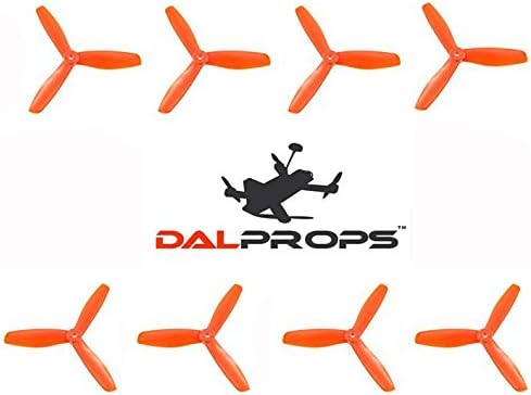 DALPROP 5045 Orange V2 Propellers 3-Blade Bullnose 4XCW and 4XCCW= 8 Props, Ideal for 250mm-310mm Quadcopter, Racing, FPV or RC Aircraft. Extreme Racing Performance. Genuine DAL Props