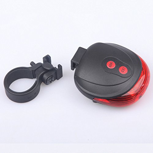 V-MACH 2 Laser 5 LED Flashing Lamp Rear Light Bicycle Bike Cycling Tail Safety Warning