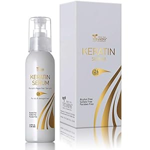Vitamins Keratin Protein Hair Serum – Biotin Anti Frizz Control Repair Treatment with Castor Oil for Frizzy Dry Damaged…
