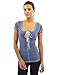 PattyBoutik Women's Scoop Neck Tie Lace Up Top