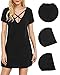 StyleDome Women's Short Sleeve V Neck T Shirts Long Tunic T Shirts Dresses Summer Casual Basic Tee Blouse Tops Mini Dress 106-Black Large