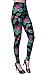 VIV Collection One Size Print Fashion Leggings, Tropical Floral