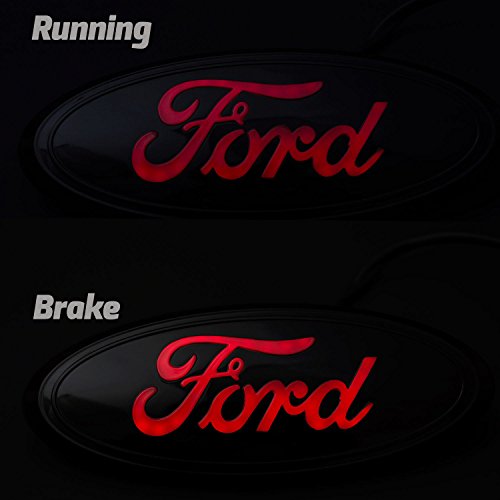 2004-2014 F150 Logo Rear Tailgate 9" Emblem Black Light Up LED Without Rear Camera - Thumbnail 4