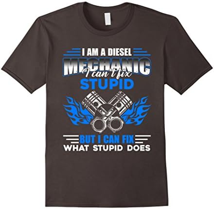 Men's Diesel Mechanic Shirt - I Am A Diesel Mechanic Tshirts 2XL Asphalt