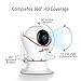 HD 1080P 360 Home Wireless Security Dome IP Camera with 3D Navigation Panorama View Night Vision Two-Way Audio, Motion Detection, 2.4Ghz Indoor Surveillance for Home, Baby, Elder, Pet
