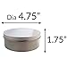 16 oz Silver Shallow Low Profile Metal Tin Containers with Screw Top Twist Lids (6 Pack)