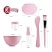 Teenitor Face Mask Mixing Bowl Set with Big Volume 3.94'' Diameter, Lady Facial Care Mask Facemask Mixing Tool Sets Mask Bowl Spatula Brush Spray Bottle Puff Soaking Bottle Gauges Pack of 9 Pink
