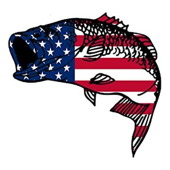 American Flag Bass Fish Sticker, 5 In – Waterproof Vinyl Decals For Car Bumper, Kayak, Toolbox Or Boat – Bass Fishing Stickers, Ranger Bass Boat Sticker, Bass Pro Shop Sticker - Foto 6