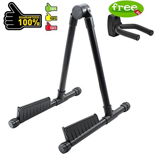 Guitar Stand Lightweight Disassembly Musical Instrument Stand Free Guitar Hanger ABS Material Universal Guitars (Black)