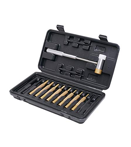 HimaPro Punch Set with Brass, Steel, Plastic Punches and a Dual Head Hammer for Gunsmithing