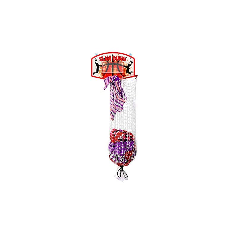 Bundaloo Slam Dunk Basketball Hamper – Over The Door 2 In 1 Hanging Basketball Hoop Or Laundry Hamper Boys & Girls Room…