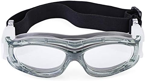 Zhuhaimei,Children Anti-fog Basketball Glasses Eyewear with Adjustment Strap for Volleyball Hockey Rugby Soccer(color:GRAY)