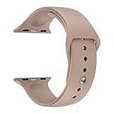 Valuebuybuy Sport Style Soft Silicone Replacement Strap bands for Apple Wrist Watch, 38mm S/M - Walnut