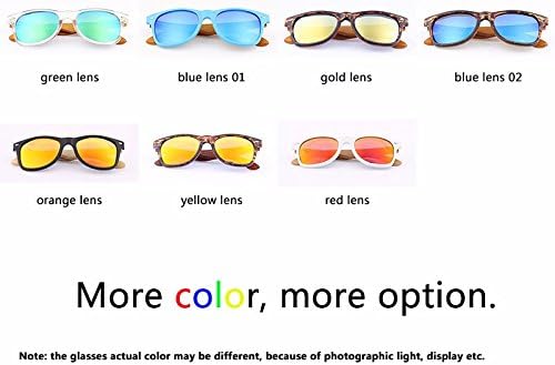 Bamboo Wooden Sunglasses Handmade Polarized Mirror Plastic PC Frame Aviator Sunglasses Ray Coating Brand Sun Glasses Logo GB100