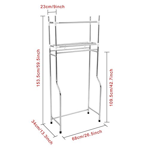 Kaluo Utility Storage Rack for Bathroom, Pantry, Closet, Kitchen, Bacony, Laundry organization Mounting Bracket for Dryer Top Load Washers