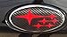 Zizii SB-CBR STI WRX Hood Grille Black Trunk Carbon Fiber Black Red Badge Emblem 2015-2018 For Subaru (Red)