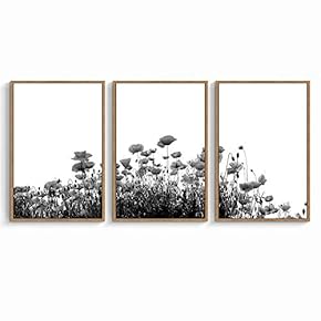 signwin 3 Piece Framed Canvas Wall Art Black...