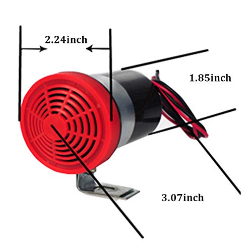 Mioloe 12-24v 105db Car Vehicle Reversing Alarm Warn Horn Reverse Beeper Buzzer Speaker Alarm Spare Speaker