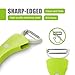 Peeler Portable Compact Mini Size Lightweight Easy to Carry Durable Dual Head Small Shredder Kitchen Tool Convenient Two Way Use Peeling Surrendering Green
